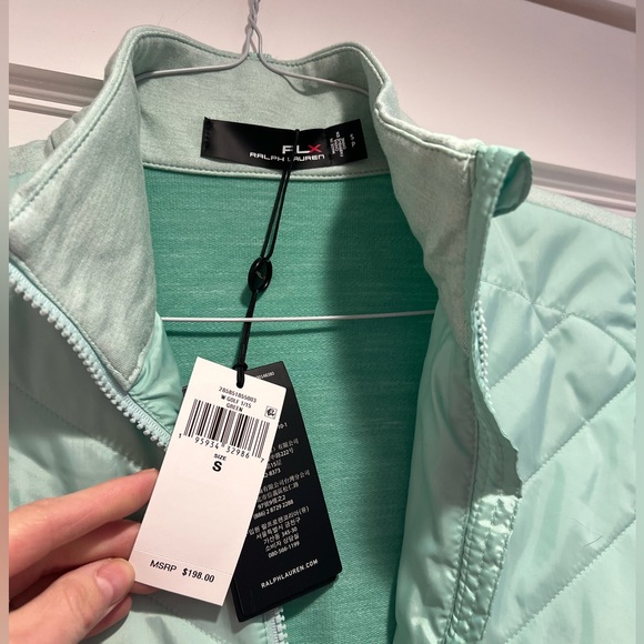 NWT Ladies RLX Golf Full Zip Cool Wool Outerwear in April Green, size small - Picture 5 of 8
